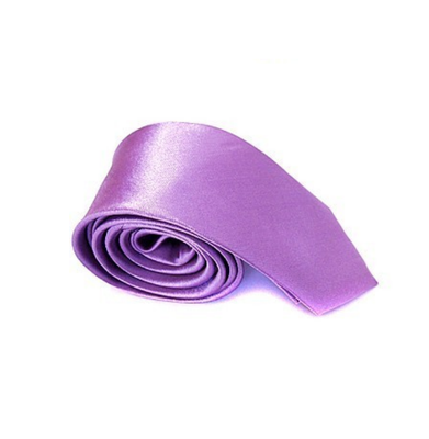 Kravata Slim hodvábna fialová svetlá - 1