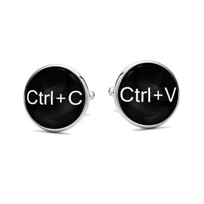 Manžetové gombíky CTRL-C a CTRL-V - 1