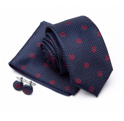 Luxusný set manžetové gombíky a tmavo modrá kravata
