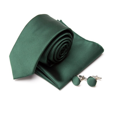 Luxusný set manžetové gombíky a tmavo zelená kravata