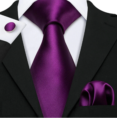 Manžetové gombíky s kravatou fialová Aigle