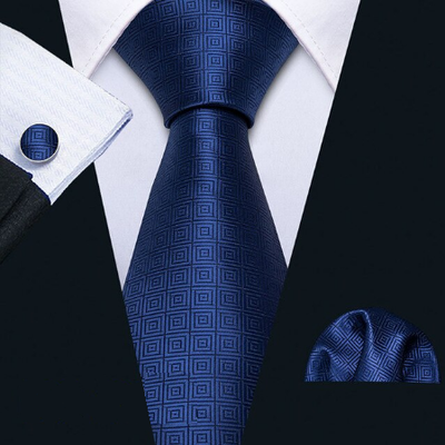 Manžetové gombíky s kravatou modrá - Aglaia
